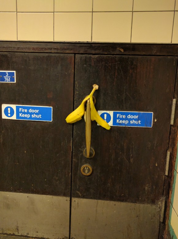 A peel working as a security guard.